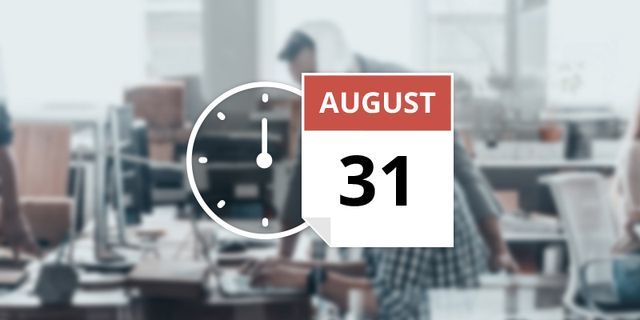 Jam kerja Jabatan Kewangan FBS pada 31 Ogos