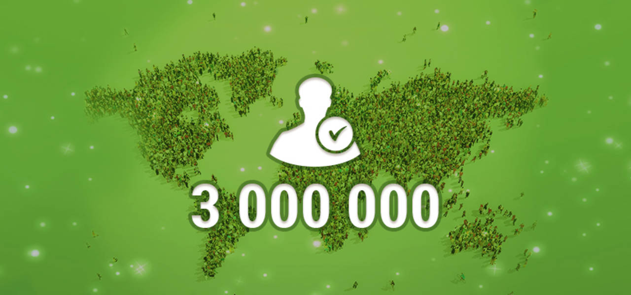 Berita baik semua orang! Kini kami sudah 3 juta sekarang!